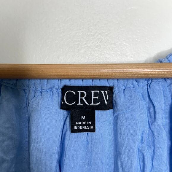 J. CREW V-Neck Midi Dress in Soft Gauze Frozen Lake Blue {GG43} - Picture 7 of 9